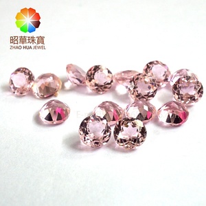 Rouleau de micro-<span class=keywords><strong>morganite</strong></span> noire, pierre précieuse synthétique à coupe ronde, nano sial rose - Product Image 1