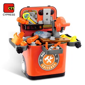2 in 1 Pretend Play Trolley <strong>Toy</strong> <strong>Tool</strong> <strong>Set</strong> for Boys - Product Image 1