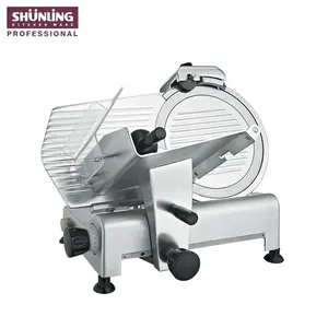 Commercial 12 inch semi automatic frozen meat cutter slicer machine with three safety locks