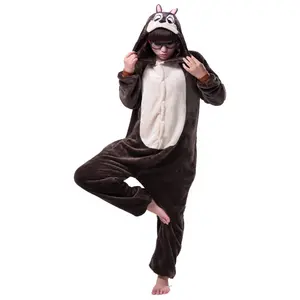 Usine bas prix flanelle adulte onesie pyjamas de noël