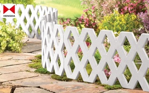 White LATTICE FENCE Outdoor Flexible Weatherproof Decorative Plastic Garden Edging <strong>Border</strong> <strong>Fencing</strong> - Product Image 2
