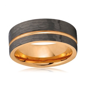 <span class=keywords><strong>Anillo</strong></span> de bronce <span class=keywords><strong>anillo</strong></span> de tungsteno de oro rosa boda banda anillos para los hombres las mujeres - Product Image 5