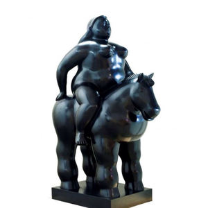 Célèbre sculpture <span class=keywords><strong>reproduction</strong></span> bronze fernando <span class=keywords><strong>botero</strong></span> grosse dame et statue de cheval - Product Image 3