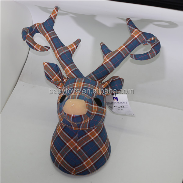 Renne de Noël en peluche, construction d'un ours en peluche, 18 po. Jouet BAB en bois de cerf brun - France