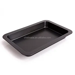 Food Grade Cooking Oblong Wave non-stick carbon steel silver black Cake Mold Baking Pan