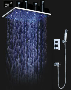 20 pulgadas cuadrado LED <span class=keywords><strong>ducha</strong></span> de lluvia ligera, ninguna necesidad de la batería eléctrica <span class=keywords><strong>ducha</strong></span>, baño grifería alemanes - Product Image 1