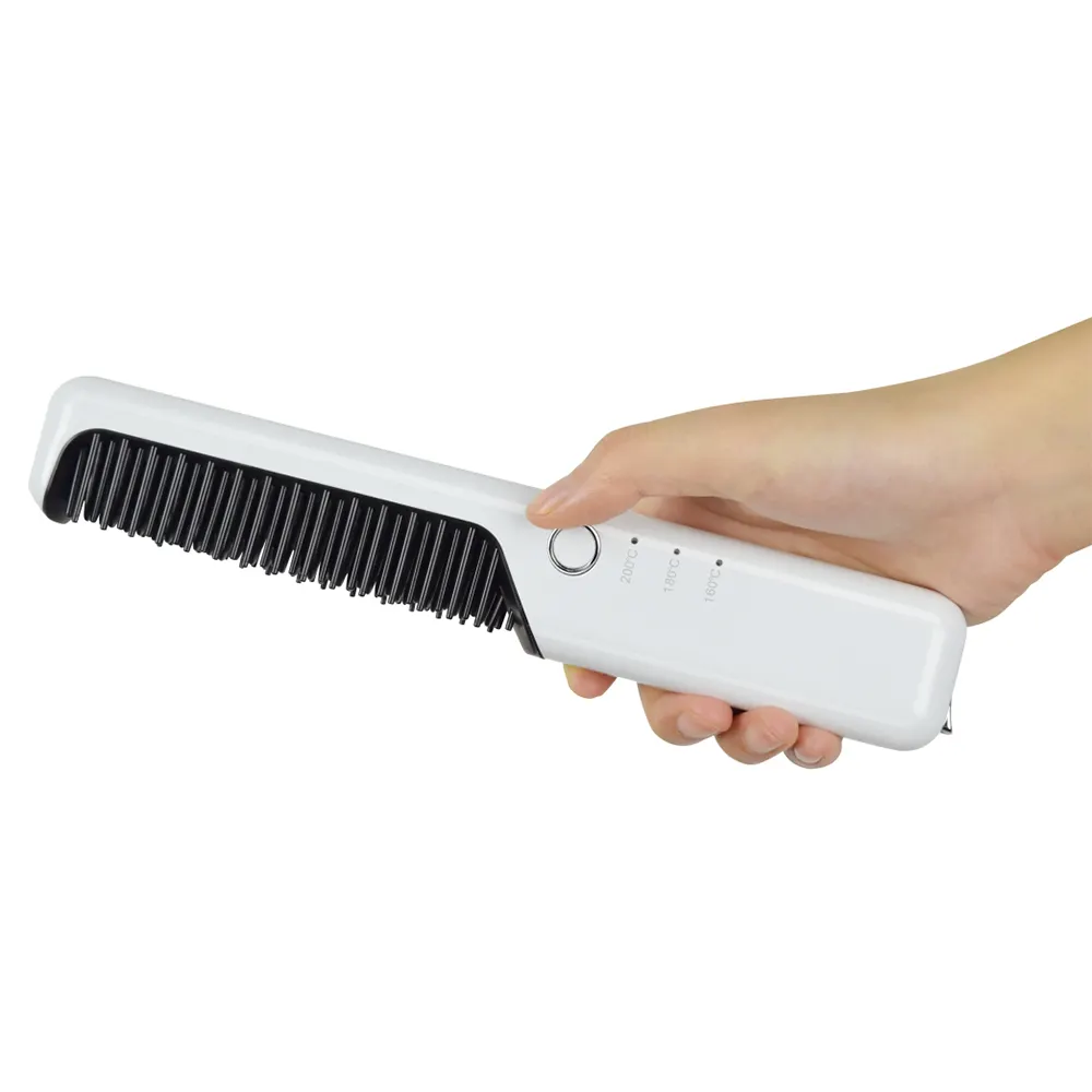 Portable Handheld Electric Hair Straight Brush Fast Hair Straightener Comb Straightening Irons Styling Tool