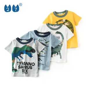 Hot Sale Summer Style Kids Boy Mehrfarbige T-Shirts mit schönem Dinosaurier-Druck