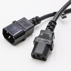 IEC60320 C14 Khóa Khóa P Cắm Vào Đầu Nối Nữ C15 14/3 15AMP 250V Dây Nguồn SJT Màu Đỏ - Product Image 2