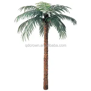 Großhandel Kokosnuss Dekoration künstliche Outdoor Coco billig nach Hause Zimmer pflanzen schwarzen Topf große Büro pflanze Dattelpalme