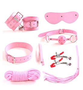 BDSM Kits Adults Sex Toys for Sex Game Handcuffs Nipple Clamps Whip Spanking Sex Leather <strong>Bondage</strong> <strong>Set</strong> - Product Image 2