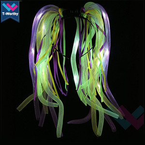 Factory Price LED Noodle Headband Light-Up <strong>Braids</strong> Crown for Parties Flashing <strong>Blinking</strong> Crown for Christmas Christmas Party 100pcs - Product Image 6