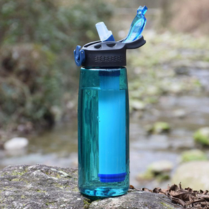 Nouvelle Bouteille d'Eau Alcaline Sportive Portable Sans BPA avec Filtre et Paille, à Hydrogène, Modèle 2026 - Product Image 1