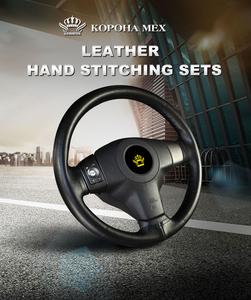 Vente en gros d'accessoires d'intérieur de voiture classiques Housses de <span class=keywords><strong>volant</strong></span> antidérapantes imperméables en cuir véritable pour A5 Vente en gros - Product Image 6