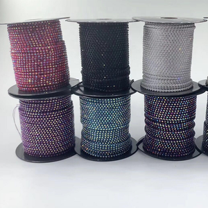 SS6 2mm to ss16 4mm plastic rhinestone banding in AB colours