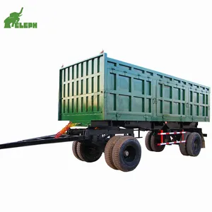 SẢN XUẤT TẠI TRUNG QUỐC 4 BÁNH XE TRANG TRẠI TIPPING TRAILER VỚI MÓC KÉO