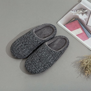 Pantofola da uomo in tessuto <span class=keywords><strong>a</strong></span> <span class=keywords><strong>maglia</strong></span> per casa inverno autunno in pile calda per interni da donna - Product Image 3