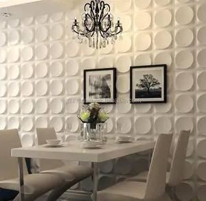 S060 Guangzhou IHOUSE Circular circle pattarns designs 3d pvc wall panel 2016