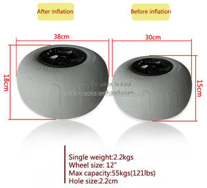 <span class=keywords><strong>Chariot</strong></span> de <span class=keywords><strong>plage</strong></span> avec 2 roues pneumatiques gonflables de 12 pouces - Product Image 6