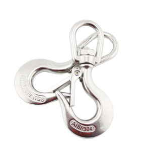 Gancho <span class=keywords><strong>de</strong></span> Grúa Giratorio <span class=keywords><strong>de</strong></span> Acero Inoxidable con Pestillo para Elevación en Minería e Industria Pesada - Product Image 4
