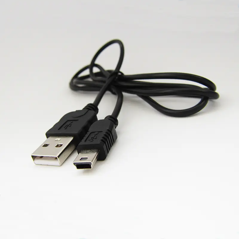 Pasokan Kualitas Tinggi Mini B 5 Pin Data Charger Kabel Kamera Mini USB Ke USB Kabel