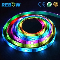 Bande lumineuse led flexible, adressable individuellement, WS2812B WS2812 sk6812, 5 m