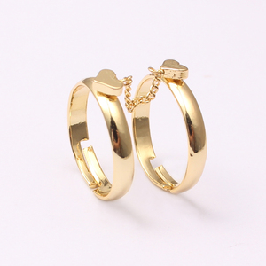 Fabrik Großhandel Winzigen <span class=keywords><strong>Gold</strong></span> Herz Stapel <span class=keywords><strong>Knuckle</strong></span> Doppel Fingerring für Beste Freunde Paar Geschenk