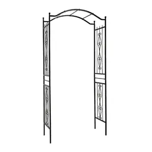 Go wrought iron Garden Arch, 90" High x 43" Wide, Garden Arbor for Various Climbing Plant,