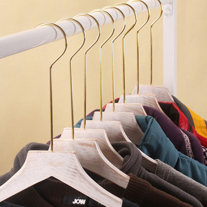 White Luxury Style Gold <strong>Hook</strong> Clothes Hanger <strong>Custom</strong> <strong>Made</strong> for Hotels High Quality Wholesale for Clothing Store Supply - Product Image 2