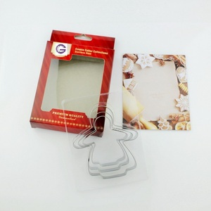 Ensemble de 3 <span class=keywords><strong>emporte</strong></span>-pièces/moules à biscuits en forme d'<span class=keywords><strong>ange</strong></span> de Noël en acier inoxydable 18/0 - Product Image 1