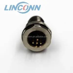 Conector M12 con núcleo de goma, Anti-suelto y Anti-vibración, fabricación de fábrica