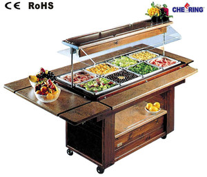 <span class=keywords><strong>Mostrador</strong></span> de Buffet/Barra de Ensaladas/Vitrinas Refrigeradas Abiertas para Ensaladas (M-P1830FL4) - Product Image 5