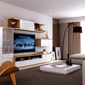 Kejahome American Style Bereit zum Zusammenbau Entertain ment Wall <span class=keywords><strong>Unit</strong></span> TV-Schrank Made in China - Product Image 2