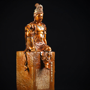 Venta al por mayor Fengshui antiguo bronce diosa Sutra <span class=keywords><strong>del</strong></span> Corazón Kuan Yin estatua - Product Image 2