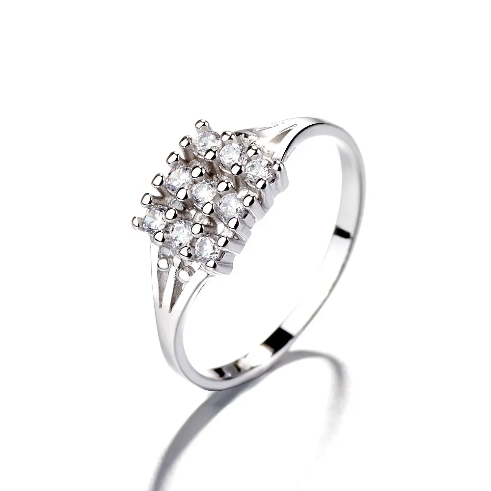 Anillo de plata para mujer, anillo de diamante americano, regalo de cumpleaños, joyería 925