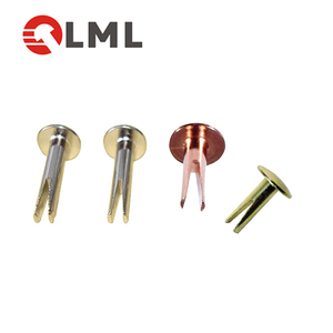 Precio de fábrica ronda cabeza de latón sólido de cobre remaches bifurcados - Product Image 1