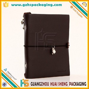 Alibaba escuela papelería A5/48K diario al por mayor 120 hoja PVCPU cubierta de cuero cuaderno diarios <span class=keywords><strong>en</strong></span> blanco con caja embalaje regalo - Product Image 5