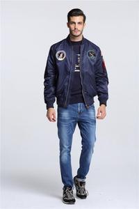 Giacca Bomber Impermeabile in Nylon con Patch Primaverili Stile <span class=keywords><strong>NASA</strong></span> all'Ingrosso - Product Image 3