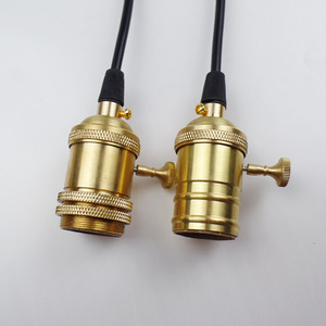 Vendimia E26 E27 lámpara loft estilo industrial latón bombilla Edison portalámparas base para <span class=keywords><strong>luz</strong></span> de techo colgante - Product Image 3