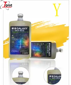 Guangzhou fornecimento de fábrica qualidade Original sem cheiro taiwan Galaxy c m y k tinta eco solvente para dx5 da cabeça de impressão de tinta de impressão