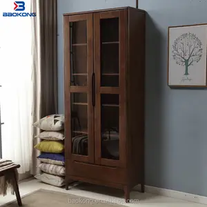 书架橱柜木制书房书柜的深色设计