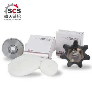 Chip conveyor sprocket with hub and keyway