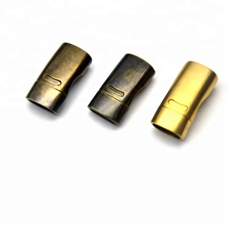Fermoir pour Bracelet en cuir double face, bijou en acier inoxydable, boucle plate magnétique, <span class=keywords><strong>bronze</strong></span> rétro, pour la fabrication de bijoux 12*6MM, BXPJ162, vente en gros