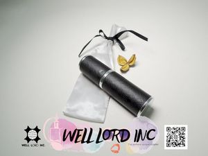 Bolsa atomizadora de monedero hecha a medida cosida a mano de satén plateado Masculino - Product Image 3
