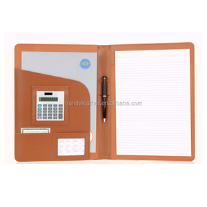 Porte-bloc-notes A4 personnalisé Faux cuir affaires Padfolio portefeuille classeur pour l'organisation et le classement des produits - Product Image 2