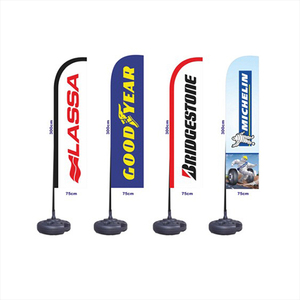 Tùy Chỉnh Logo Và Hình Dạng Thiết Kế Vải Quảng Cáo Bãi Biển Cờ Biểu Ngữ - Product Image 2