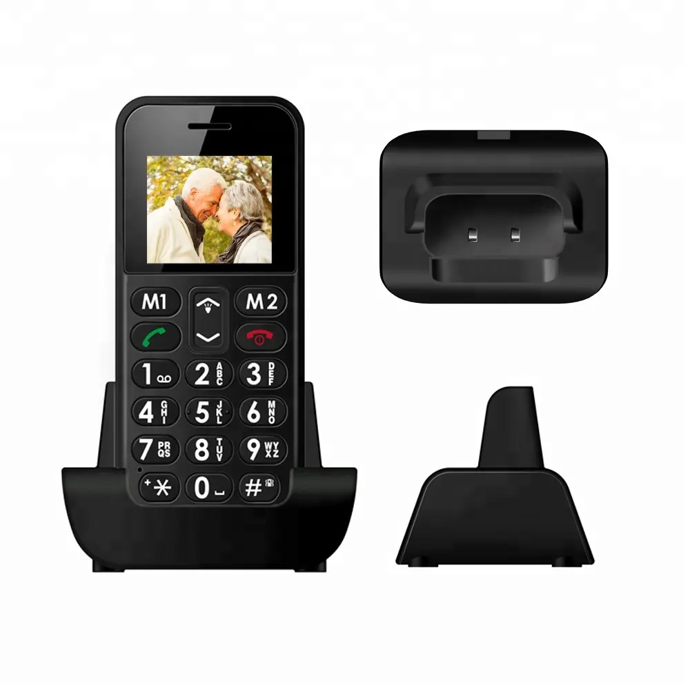 1.77 2.4 इंच छोटे आकार बड़ा बटन उच्च ध्वनि दोहरी सिम वरिष्ठ बुजुर्ग बार सेल मोबाइल फोन बुनियादी फोन