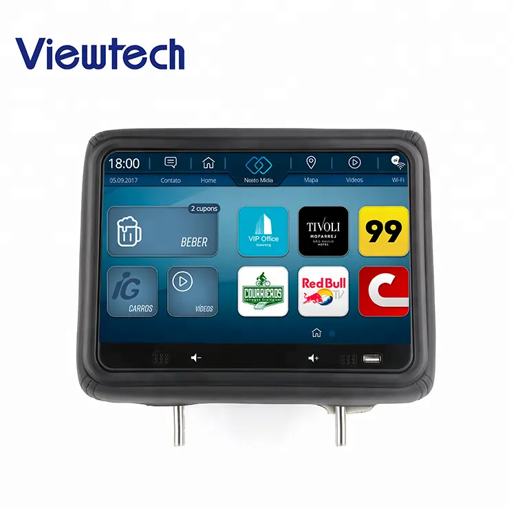 Hot sale 10.1 inch taxi media headrest advertising video display monitor player taxi lcd advertising screen