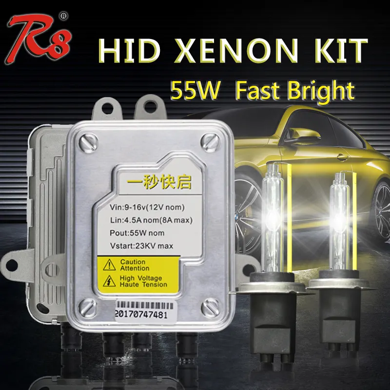 Top Quality C5 55w Brilhante Rápido ESCONDEU Lastro ESCONDEU Kit Xenon Com Super Brilhante Xenon Lâmpada de Feixe Único