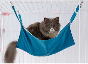 Jaula suave personalizada para mascotas hamaca lienzo colgante gato columpio con ventana impresa patrón cama - Product Image 4